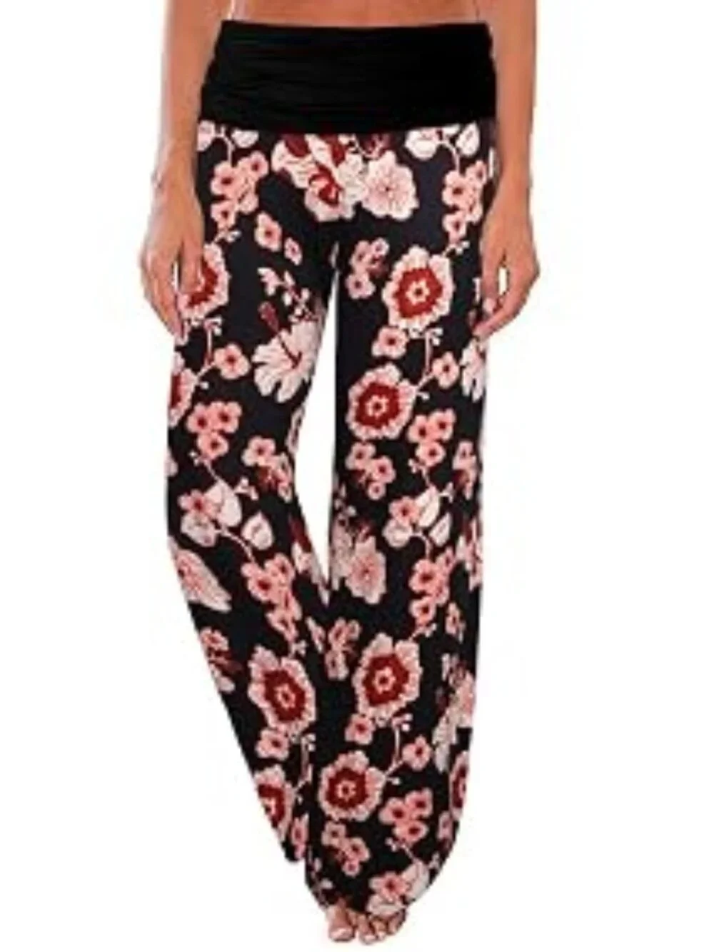 Gracyoga LNC Stretchy Wide Leg Lounge Palazzo Fold Waist Pants 3X 